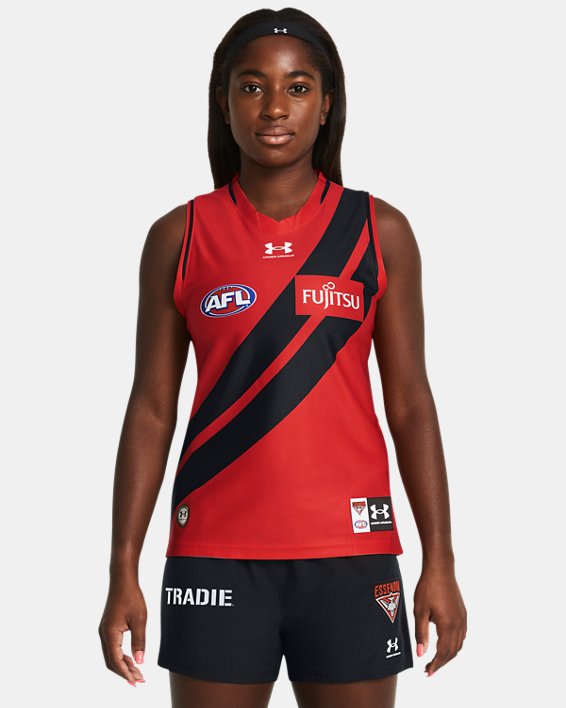 Women's UA EFC AFL Replica Sleeveless Guernsey in Red image number 0